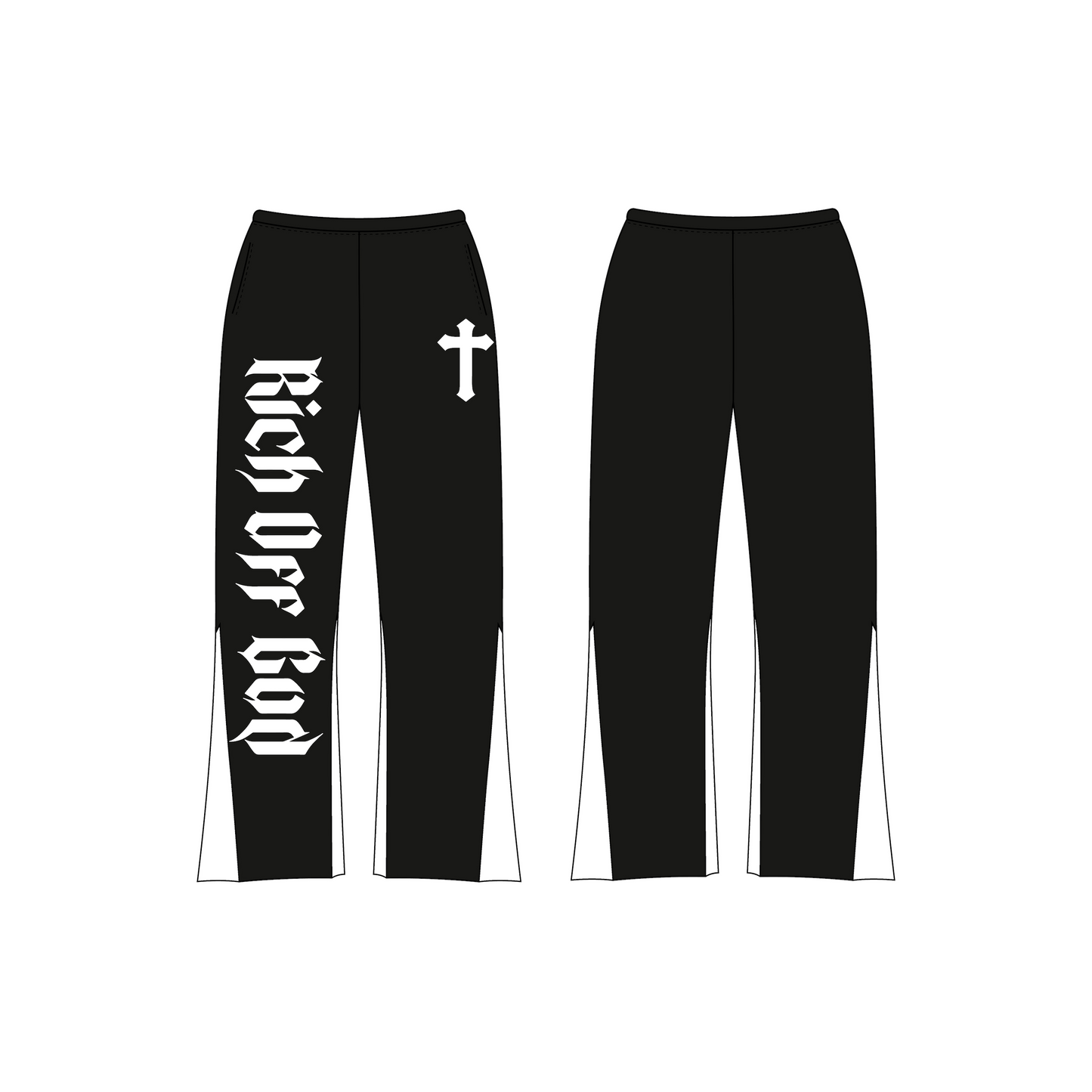 Rich Off God Flare Sweatpants - Midnight