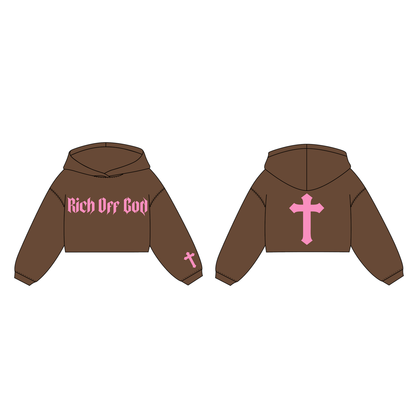 Rich Off God Hoodie - Chocolate Strawberry